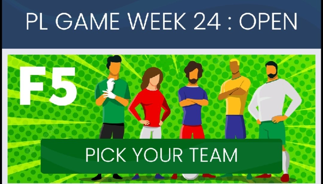 Game week 24 is open for you to add your team. #f5hotshots #LikeAndShare #fantasyfootball