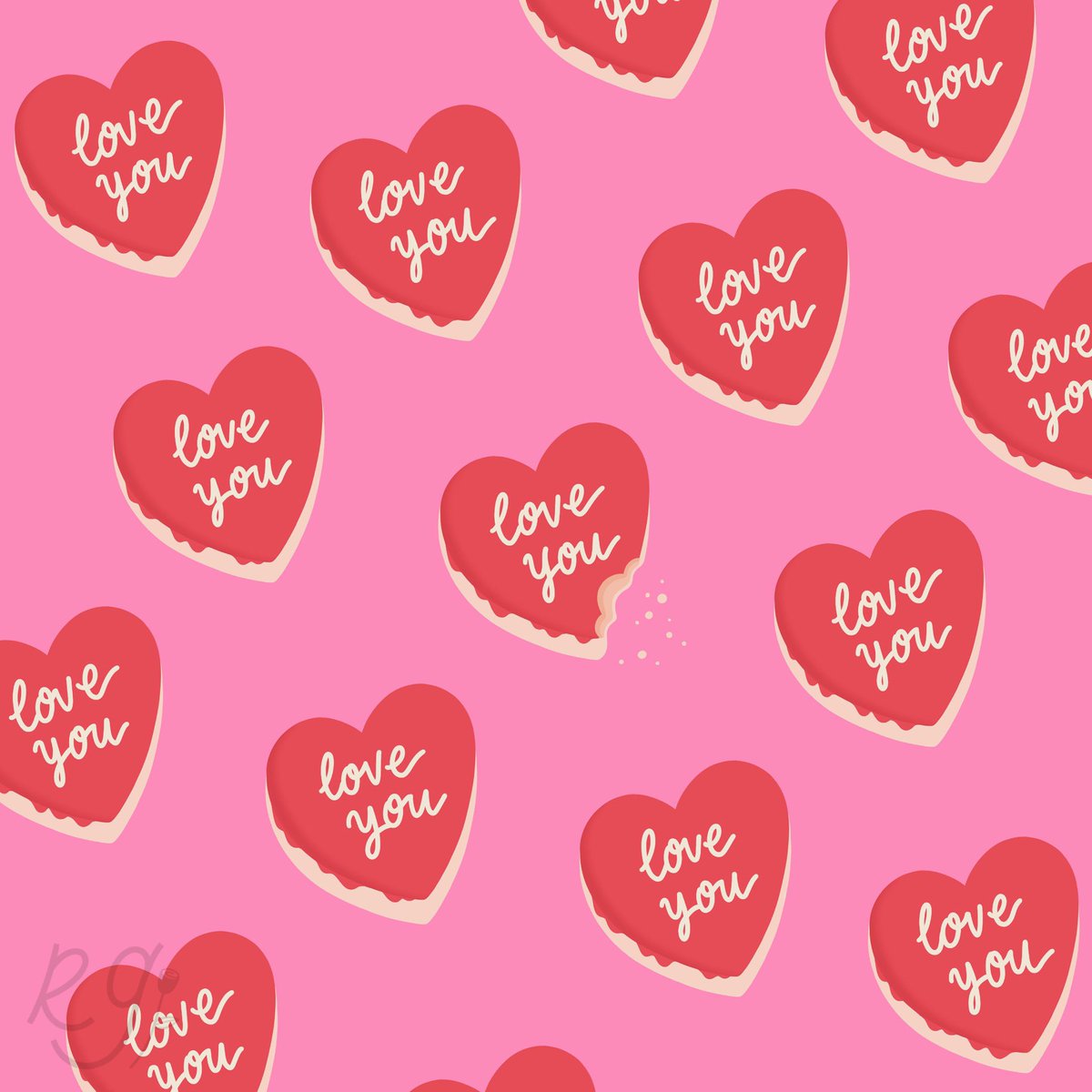 ♥️ Happy Valentine’s Day! ♥️ whether you will be sharing sweet treats with a special someone or saving them all for yourself, I hope you will feel love in some form today and always 🥰 #illustration #illustrator #bcbf23