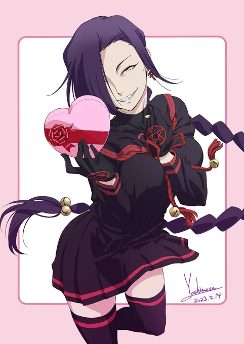 まがねちゃんからのチョコだよ～ありがたく受け取りたまえ～義 理 か な あ ?ど う か な あ ?#レクリエイターズ#築城院真鍳#recreators #バレンタイン 
