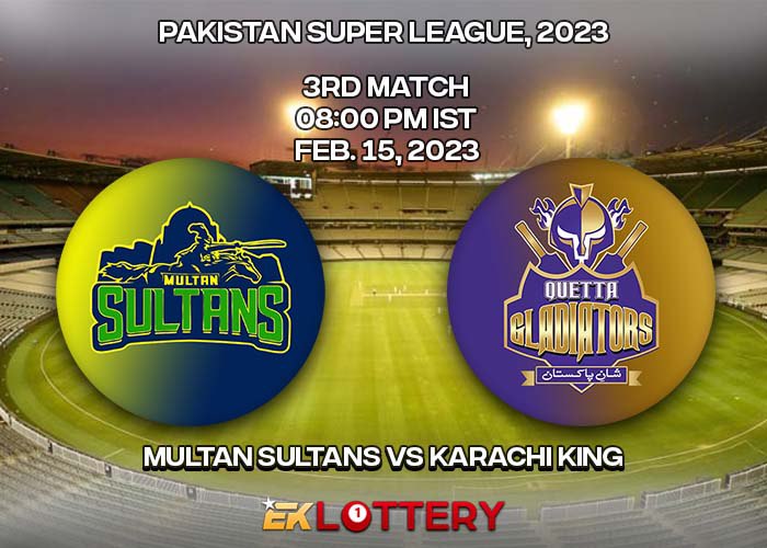 EK_lottery's tweet photo. PAKISTAN SUPER LEAGUE, 2023
3️⃣rd M A T C H
MULTAN SULTANS 🆚 QUETTA GLADIATORS
Quetta Gladiators had a forgettable season last year, finishing second from bottom, and will be hoping for a positive start early on this season.
#EKLottery #3rdMatch #PSL2023 https://t.co/0eVWbRZkD9