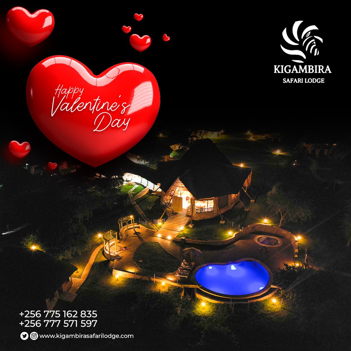 kigambira's tweet photo. Happy Valentines Day; from the only place you want to be this #valentines day. #KigambiraSafariLodge #ValentinesInTheWild https://t.co/X5o9SBnkNL