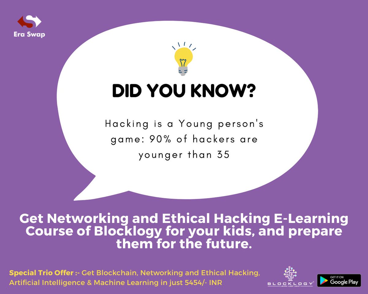 kmpards's tweet photo. Special Trio Offer - Get Blockchain, Networking and Ethical Hacking, Artificial Intelligence &amp; Machine Learning in just 5454/- INR

Blocklogy Trio Offer Catalogue:- https://t.co/sTwccKzVZx 

#BlocklogyTrioOffer https://t.co/PCmm4H20ZD