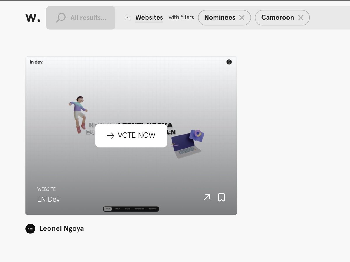 ln_dev7's tweet photo. C'est avec une immense joie que je vous annonce que mon portfolio https://t.co/FuxwyuEVy7 a été nominée par @awwwards 🥹🔥 
Je n'avais jamais imaginé un jour voir mon travail sur ce site c'est plus qu'un honneur 🇨🇲
Vos votes me feront plaisir https://t.co/9GJIb1MkE3 
#CaParleDev https://t.co/1LdGi5ULOR