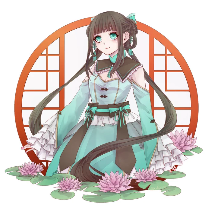あやちゃんのオリキャラ描いたー!翠蓮ちゃん可愛すぎる 