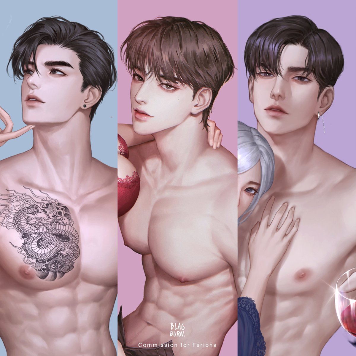 BLAGBURNART's tweet photo. 💙❤️💜
เอาหนุ่มๆ มาฝากวันวาเลนไทน์ครับ

CMS  for Feriona https://t.co/RyPPCyhdFn