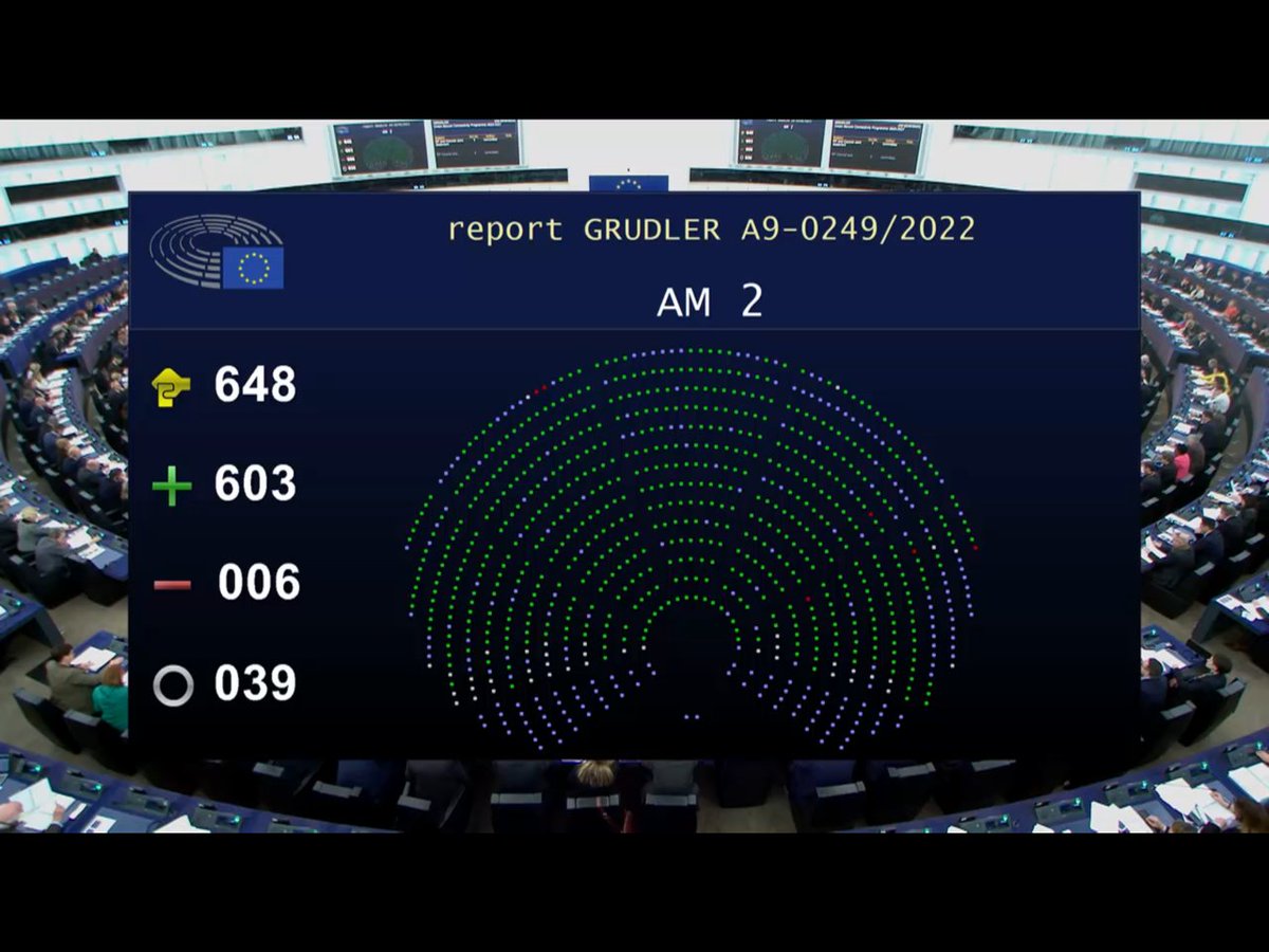 BriceLancon's tweet photo. Vast Majority @PEStrasbourg for the @GrudlerCh report on the Secured Connectivity constellation project #IRIS2 prepared by @defis_eu, supported by commissioner @ThierryBreton .
EU's Ambition and future require Space. #EUStrategicAutonomy
#Space4People #Space4EU #Space4Security https://t.co/wo9vwIGUkG