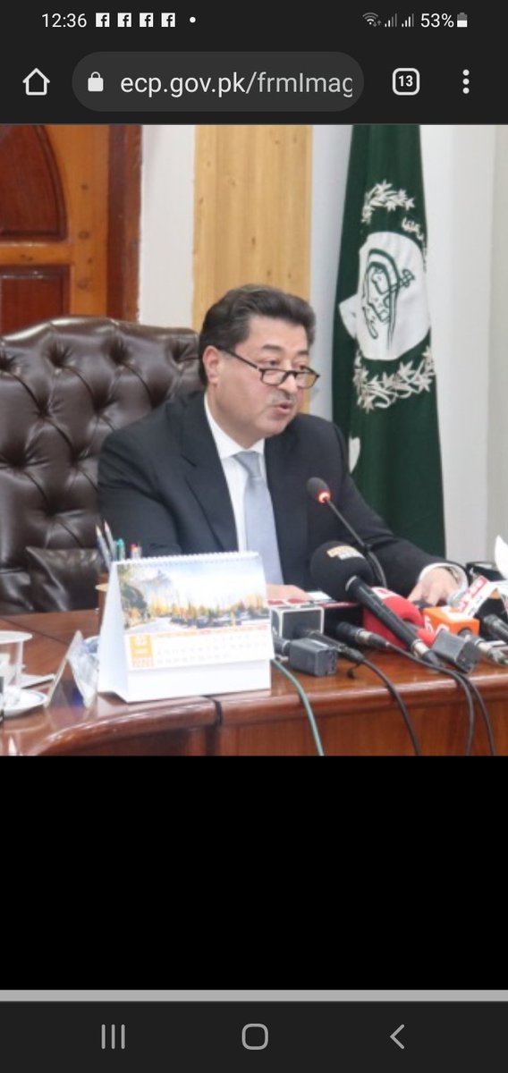 ECP_Pakistan1's tweet photo. Chief Election Commissioner of Pakistan 
Sikandar Sultan Raja. https://t.co/WlO0h4uyMw