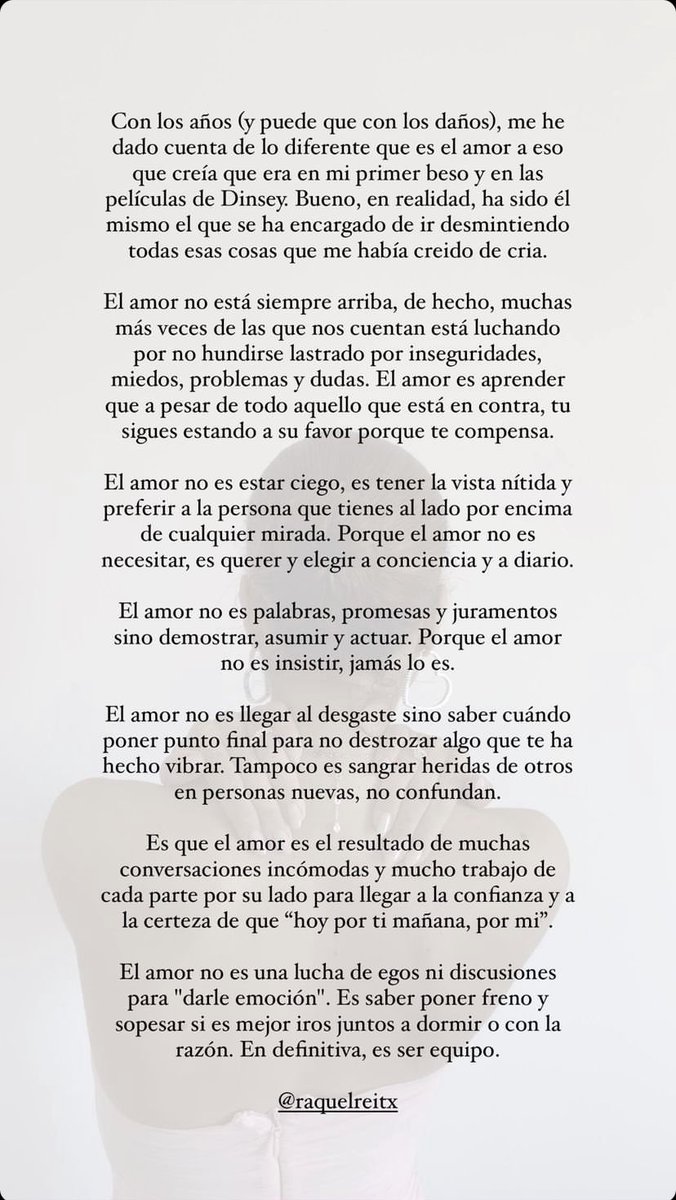 xeniahoyoss's tweet photo. ‘‘El amor no es estar ciego, es tener la vista nítida y preferir a la persona que tienes al lado por encima de cualquier mirada’’. @raquelreitx https://t.co/vQYWiuD4vl