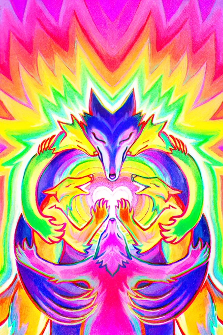Happy Valentine's Day!   I just wanted to draw something that will burn your retinas with love 