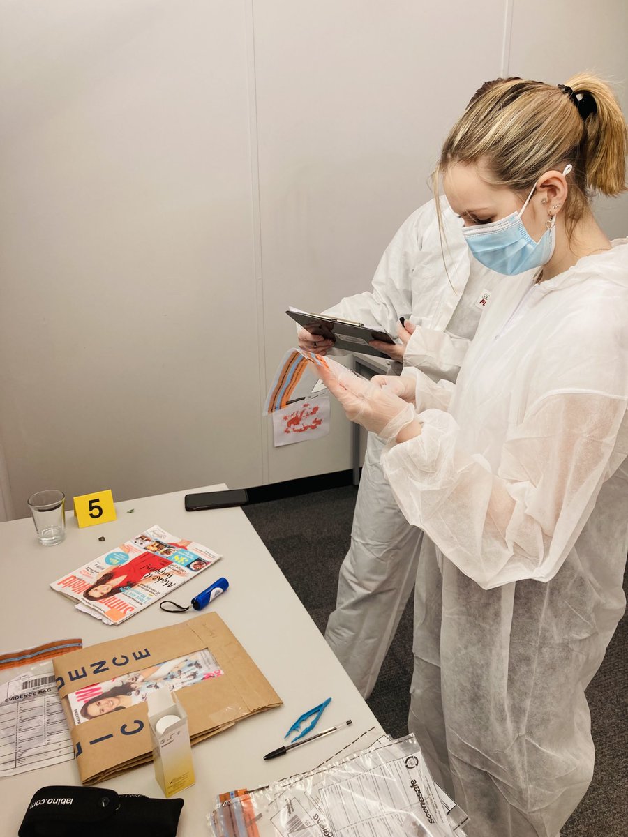 A great crime scene with Hayley and the new forensics cohort!