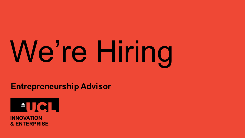 We're looking for an Entrepreneurship Advisor to join our award-winning #Entrepreneurship team.

You'll help deliver our programme that enhances the student experience, develops entrepreneurial mindsets and creates pioneering <a href="/ucl/">UCL</a> startups.  

More info: bit.ly/3IknwEf