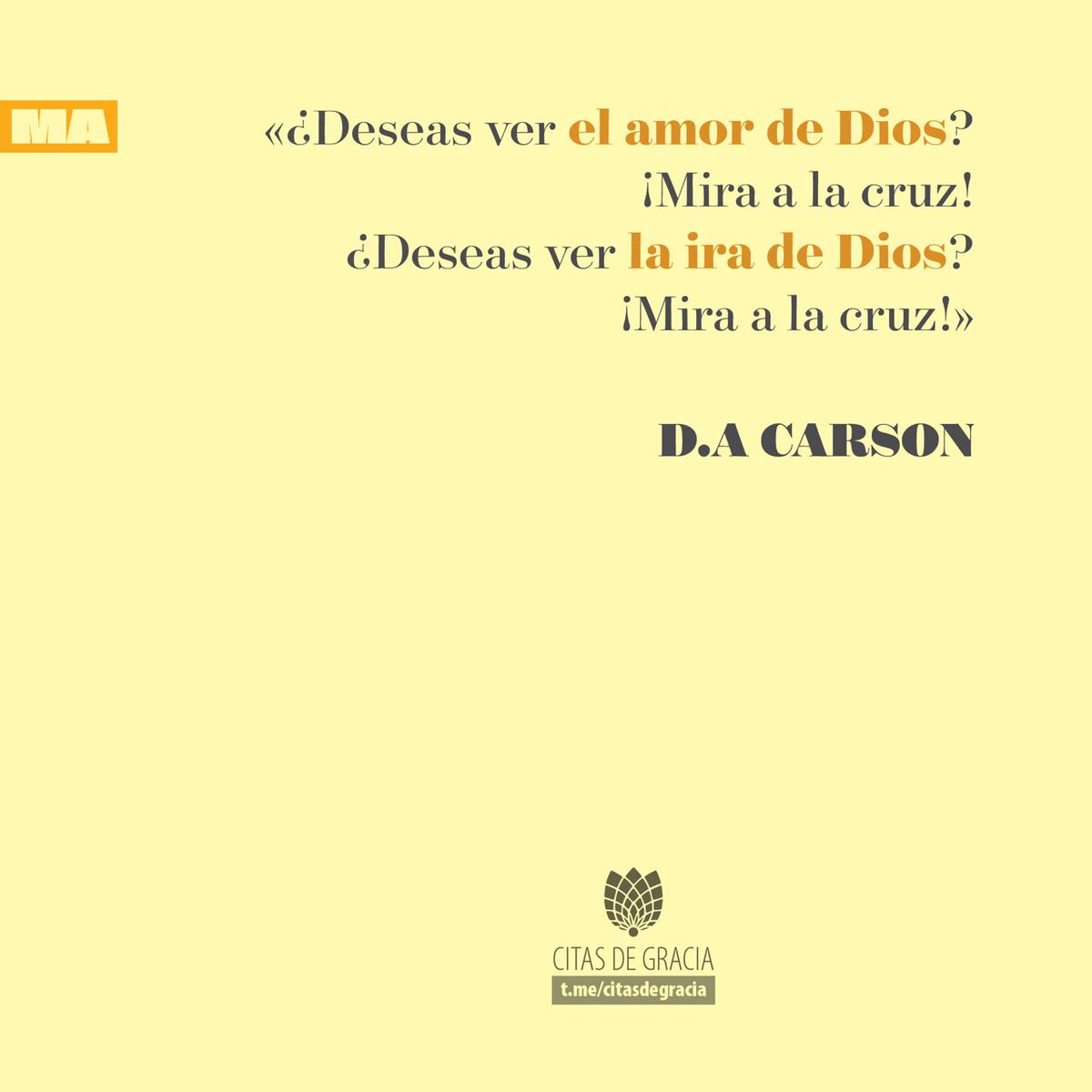 citas_gracia's tweet photo. «¿Deseas ver el amor de Dios? ¡Mira a la Cruz! ¿Deseas ver la ira de Dios? ¡Mira a la Cruz!»
D.A CARSON
#dacarson #amor #ira https://t.co/O4R5WqDRmX