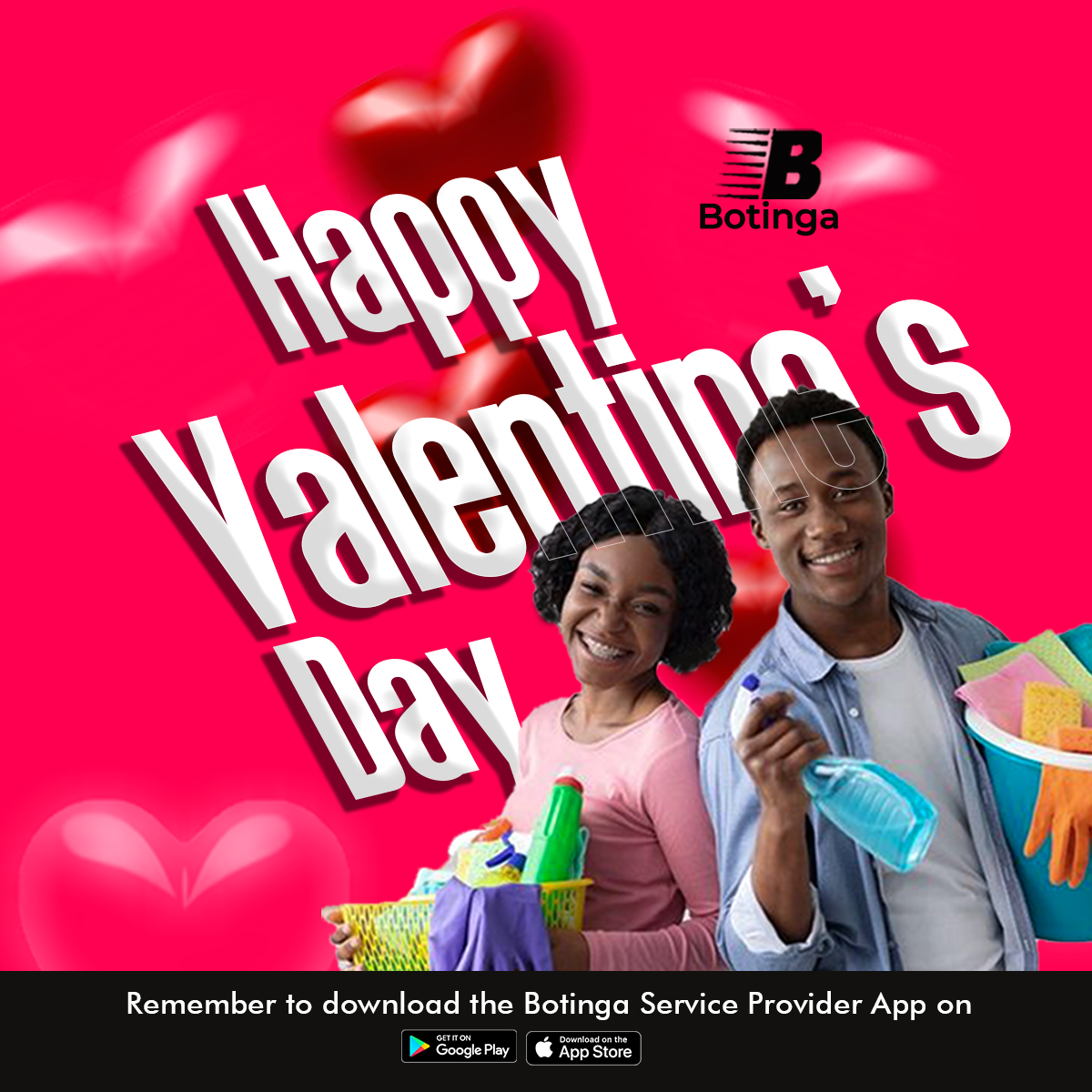 mybotinga's tweet photo. Happy Valentine's Day beautiful Artisan and Service Provider😍🥰😘. Don't forget to download the Botinga Service Provider App. #valentine #val #providerapp #artisan #handwork ##enterpreneur #ibadan #love #drycleaners #explorepage https://t.co/HMRbWaf7dk