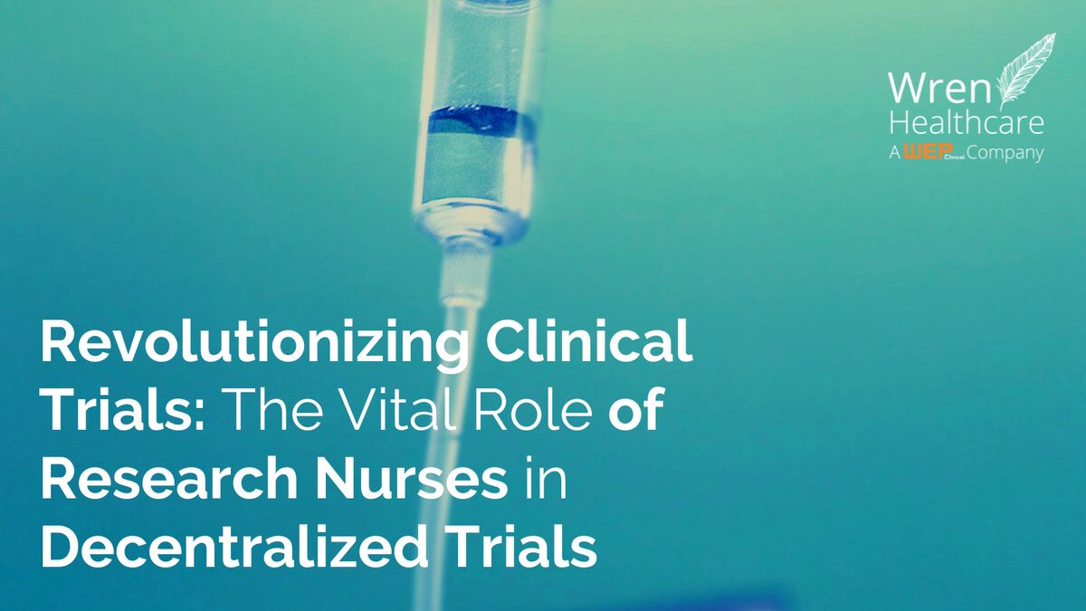 WrenHealthcare's tweet photo. Excited to share our latest blog on the topic of #RevolutionizingClinicalTrials through #DecentralizedTrials! Learn about the important role of #ResearchNurses in ensuring the success of these trials and the benefits they offer. Read now: https://t.co/4LW32WcsEt #ClinicalTrials https://t.co/K7bXgt16pm