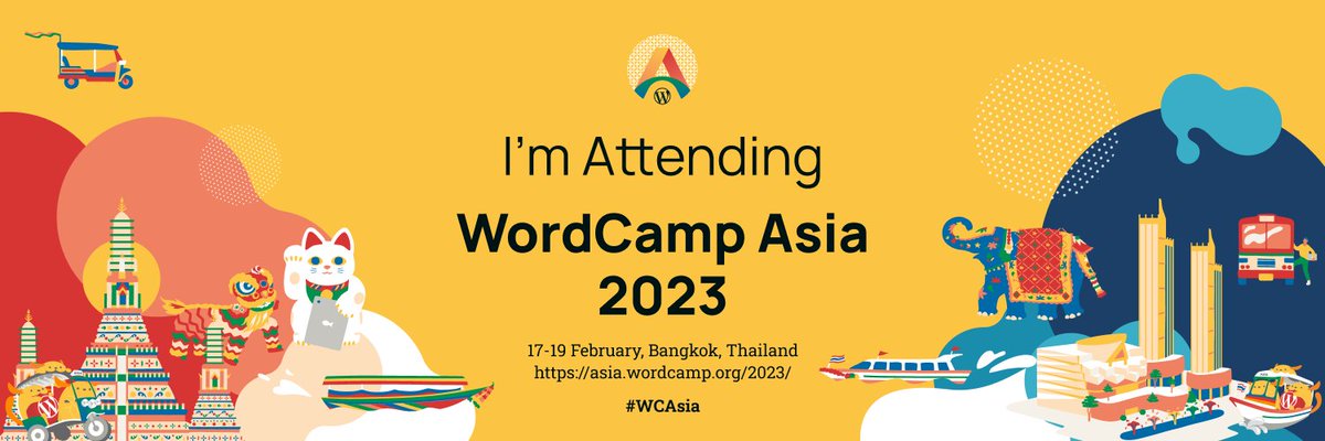 So excited to be attending <a href="/WordCampAsia/">WordCamp Asia</a> in Bangkok, I hope to see you on Conbrutor Day at the Support Table. ❤️ 

#WCASIA2023 #WCAsia
