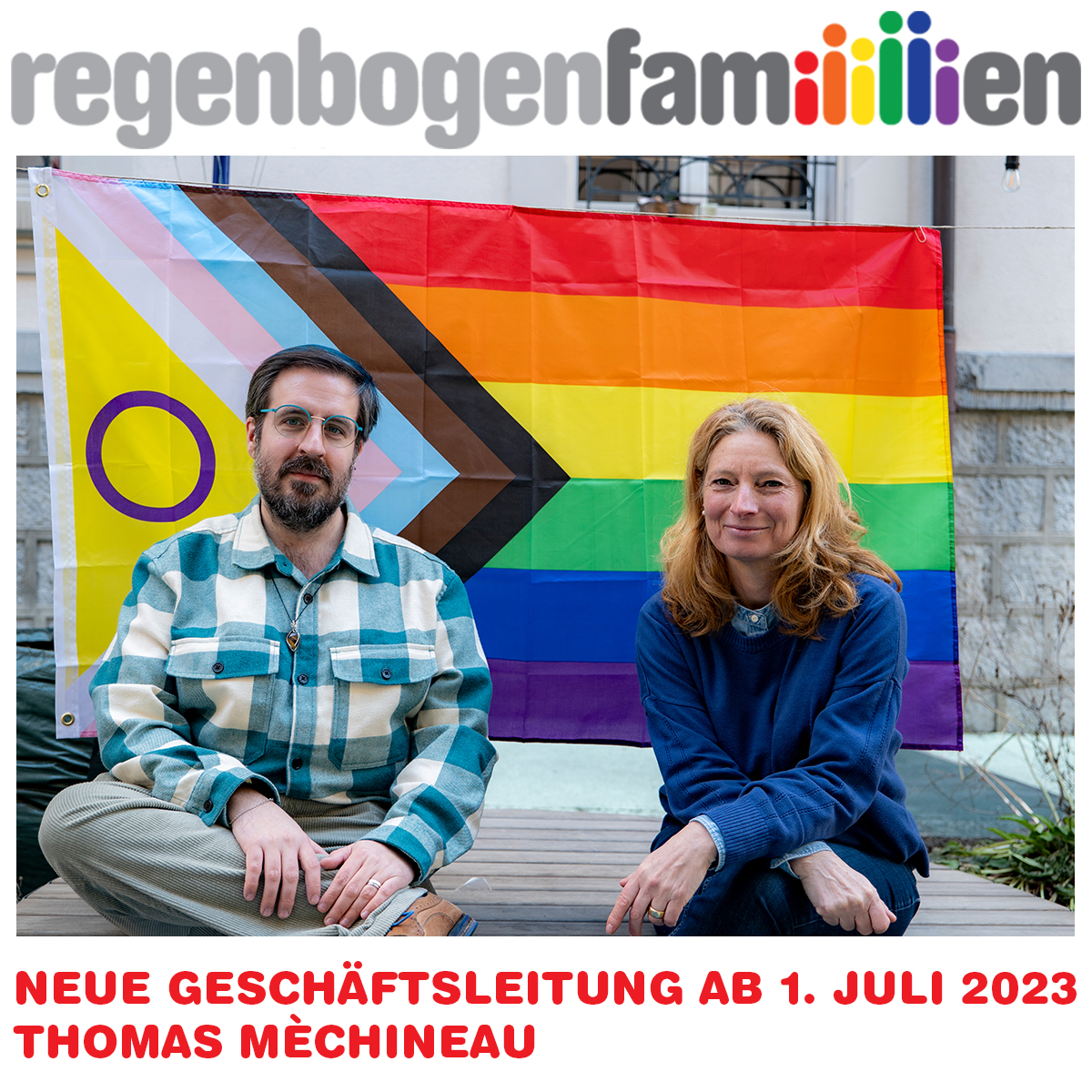 LGBTfamilie's tweet photo. Der Dachverband Regenbogenfamilien erhält einen neuen Geschäftsleiter. Ab 1. Juli 2023 übernimmt der Waadtländer Thomas Méchineau die Leitung des Verbandes ❤️ 🧡 💛 💚 💙 💜 🖤 

MEDIENMITTEILUNG: https://t.co/OSUUg8Os4h https://t.co/c5iKS2BqzV