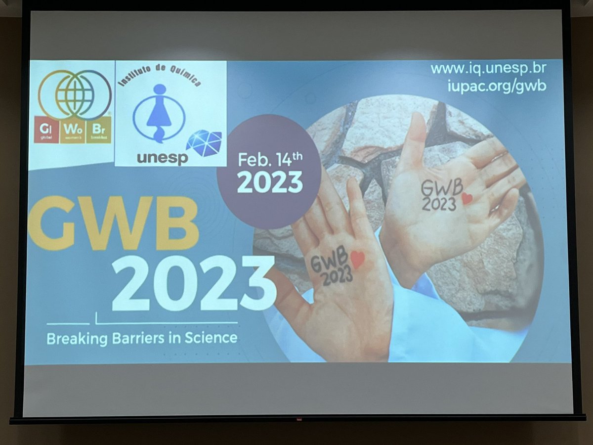 bethaquario's tweet photo. #GWB at IQ-UNESP @gwb_iqunesp @Unesp_Oficial with our preeence @RoySocChemBooks to incentive women to follow Chemistry or anything they want. Together we prevail. RSC Brazil offering a prize to one attendee to register and be present at the @sbquimica meeting 2023, the #46rasbq https://t.co/dFc3ST3hnz