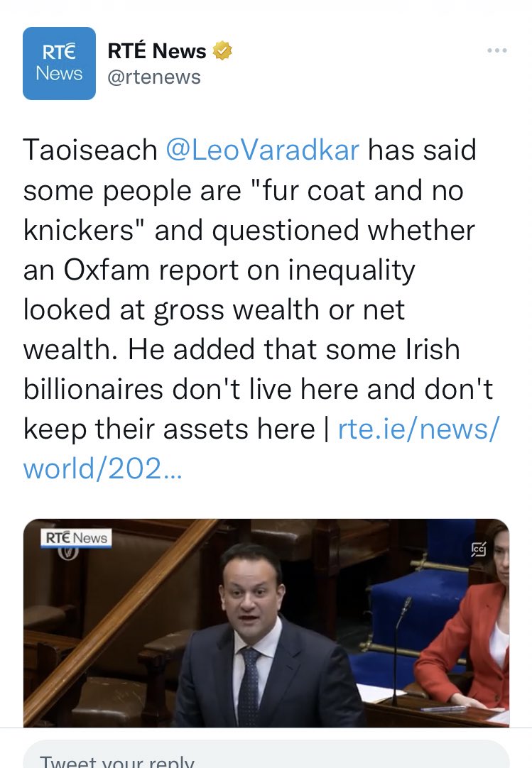 Trickstersworld's tweet image. There’s a deeply troubling anti-inconvenient truths/anti-intellectual pattern with how the Taoiseach reacts to facts that upset his neoliberal ideological worldview.