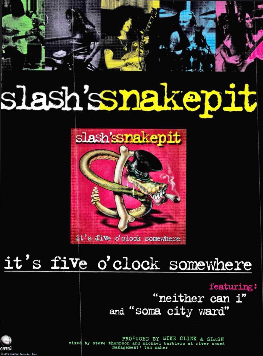slashlegacyok's tweet photo. 14/02/1995. Feliz aniversario "It's Five O'Clock Somewhere". 
.
#slashsnakepit #itsfiveoclocksomewhere @Slash @gilbyclarke @mattsorum @MikeInez #ericdover #slashlegacyad #slashlegacyifos https://t.co/PZ6J7yKVxC