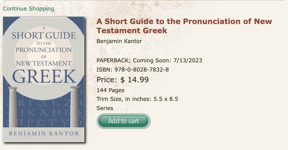 KoineGreekcom's tweet photo. After years of research and work, documenting spelling variants in ≈4500 inscriptions &amp; papyri, I'm excited to see these two books coming!

https://t.co/xE5KDbKpu2

Big one is about 900 pages so you get ALL data &amp; analysis

Short one is 144 pages for a concise pedagogical guide https://t.co/CH2XBw6gRc