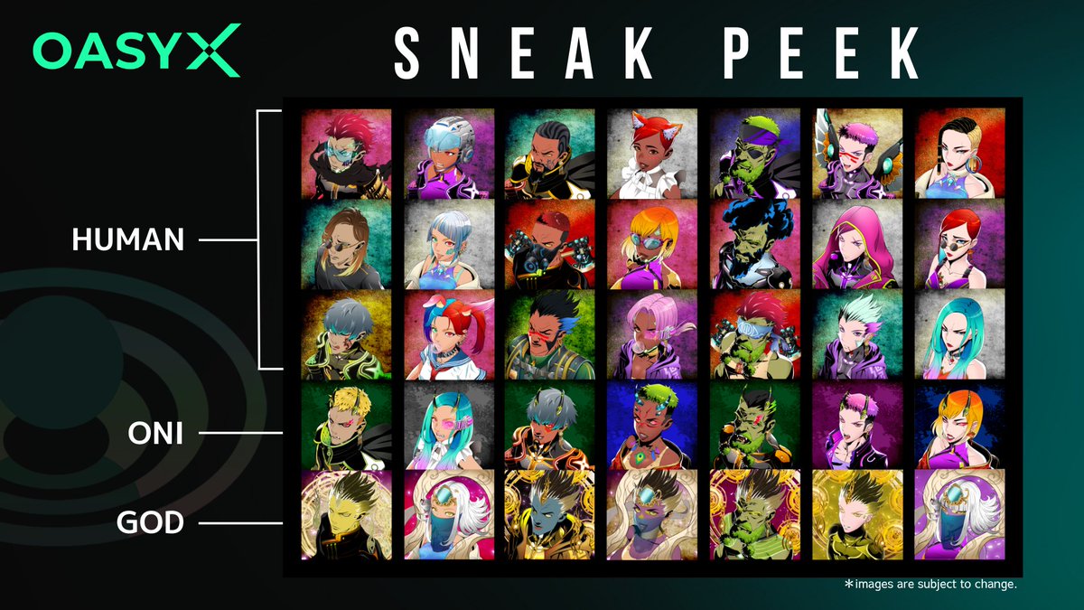 oasys_games's tweet photo. Big things are happening with #OASYX as it reaches its final form before its revelation.🔥

Along with this, you can check out the possibilities and unique illustrations which will be added to the NFT collection.👀 https://t.co/FIvQieCxGL
