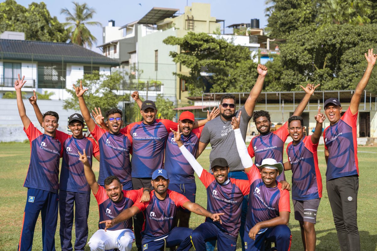 CreativeSoftLK's tweet photo. Creative Software has done it again! We emerged champions at the Crix Tri-Series tournament organised by 99x. A big shoutout to @99x and @hSenid_biz for a super game πͺ
#togetherwebuild #togetherwewin #lifeatcreative #crixtriseries #99x #hsenid #creativesoftware #cricket https://t.co/6UJcwvJVdF