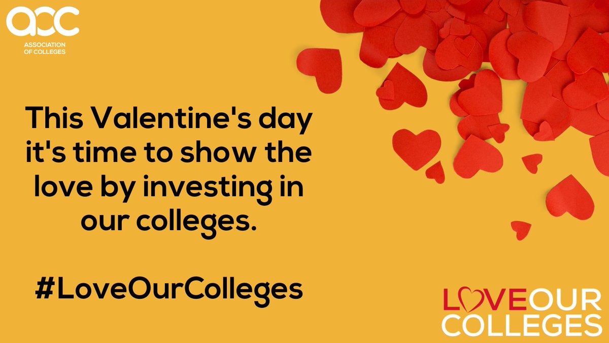 The government talk about how much they love our colleges, it's time to show the love by investing in them @Jeremy_Hunt @hmtreasury #LoveOurColleges #ValentinesDay @AoC_info