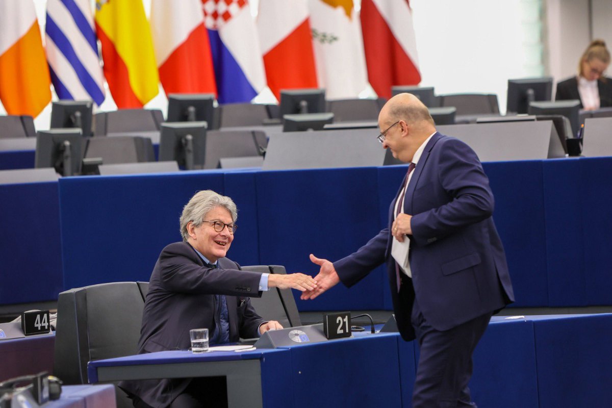 ThierryBreton's tweet photo. Voted! ✅

I welcome the European Parliament's adoption of IRIS²🛰️

Our Infrastructure for Resilience, Interconnection &amp; Security by Satellites will: 

✔️Strengthen 🇪🇺 role as a true space power

✔️Secure government services

✔️Provide connectivity to Europe &amp; Africa https://t.co/yVbopxzBFa