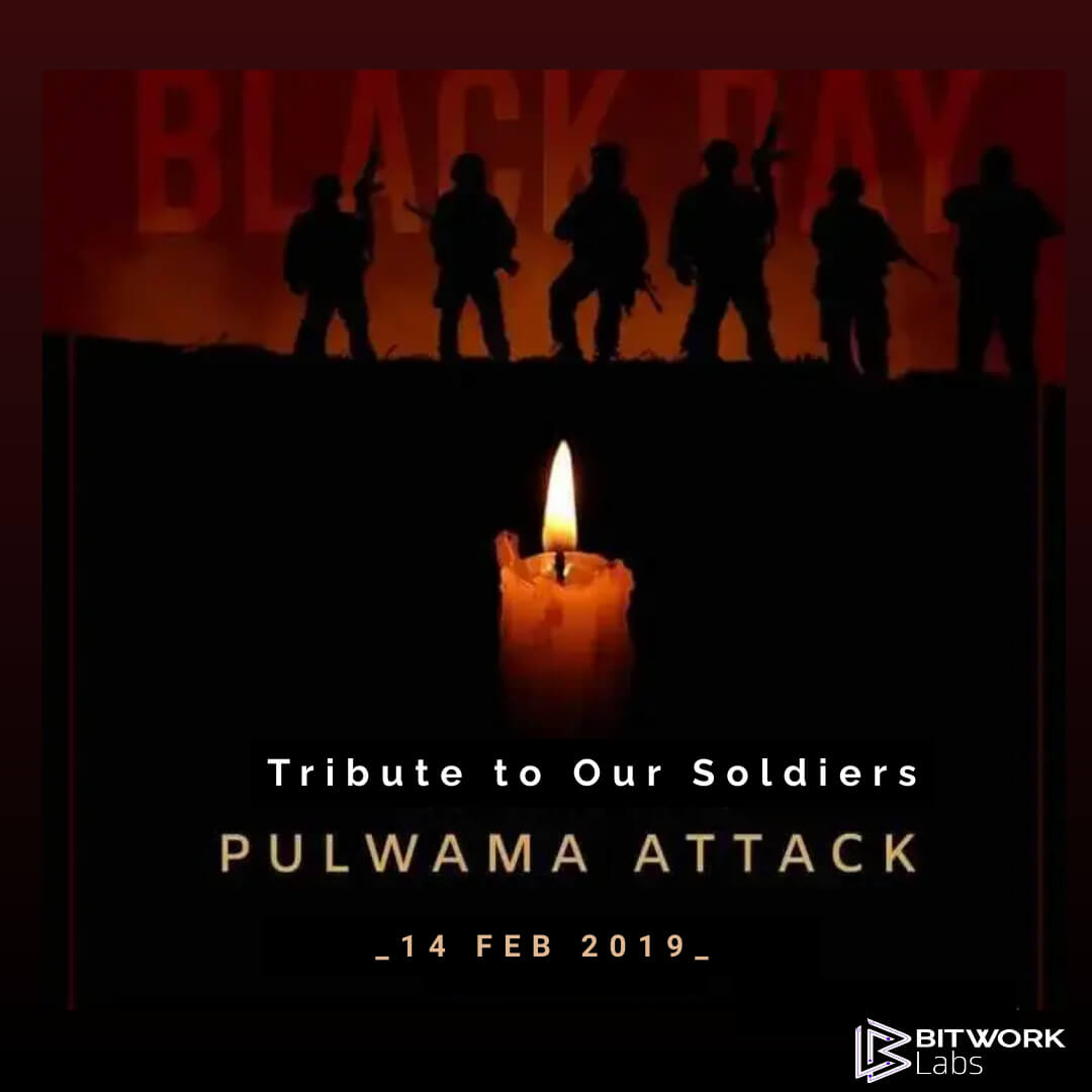 BitworkLabs's tweet image. Give tribute to our real heroes. We will never forget their sacrifice for India.
#pulwamaattack #blackday #blackdayindia