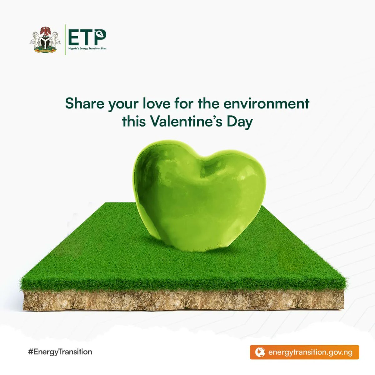 NigeriaETP's tweet photo. Make your love for the environment known this Valentine's Day! Join the Energy Transition Plan in promoting clean, sustainable energy sources.
#ValentinesDay
#NETPlan
#Sustainability https://t.co/F6FoTYJxE1