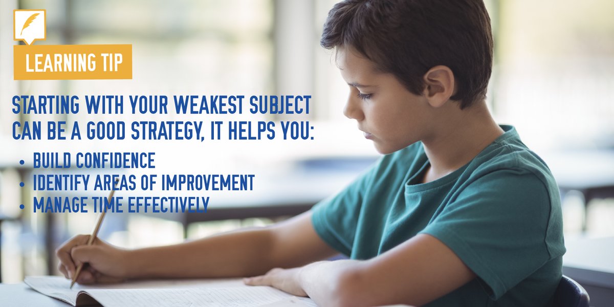 By tackling your weakest subject first, you may be able to make more progress and see more improvement, which can boost your confidence and motivation!
Join us on Kalvie.com | Link in bio

#Kalvie #onlineeducation #studygram #onlinelearning #elearning #studenttips