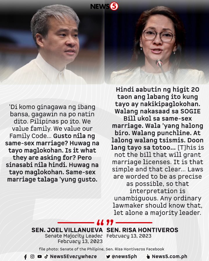 EzTampos's tweet photo. In 20 years na inilalaban niyo ang SOGIE Bill bakit hindi niyo naisip isulat sa exemption clause na, “this bill will not be used to precede the passing of Same Sex Marriage Bill.”?

Without SOGIE - No Same Sex Marriage!

@risahontiveros
@migzzubiri
#UltimateGoal
#NotoSOGIE https://t.co/CyArBGm69G
