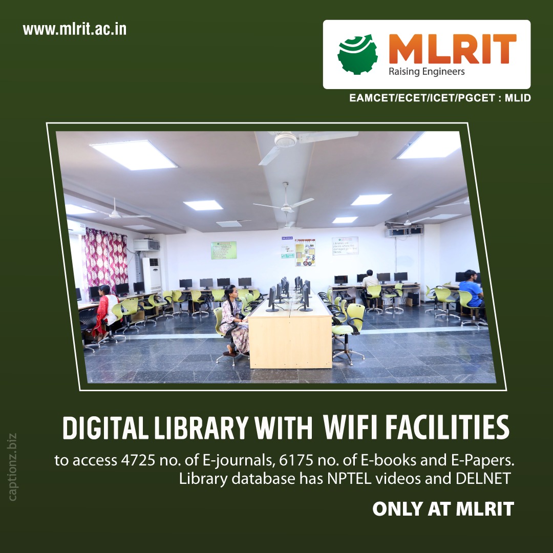 mlritin's tweet photo. 🖥️📚 MLRIT Engineering College offers an amazing Digital Library facility that provides access to thousands of e-journals, e-papers, and other digital resources to all its students.#EngineeringCollege #DigitalLibrary #ComputerLab #OnlineResources #KnowledgeIsPowe https://t.co/r3smZFr8lT