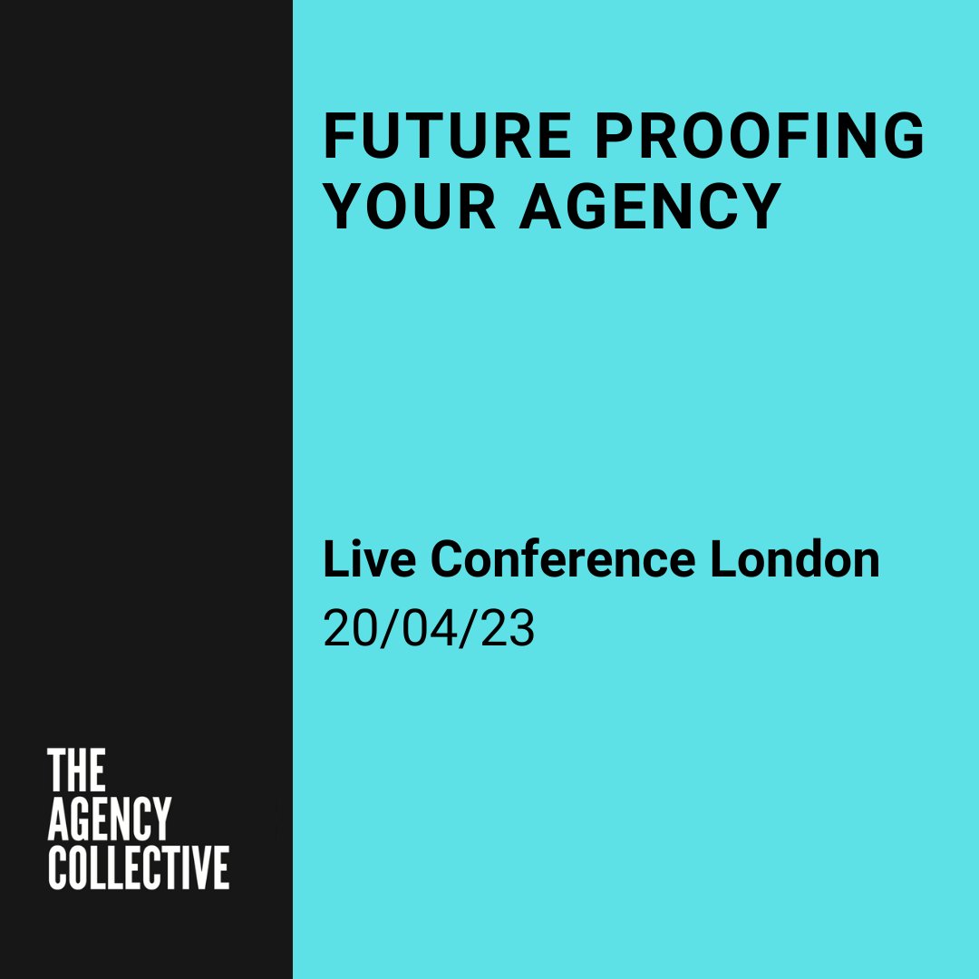 🌟 We have some exciting news! 🌟
 
We're launching our first ever in-person, all-day conference, ‘Future-Proofing Your Agency’. 🎉 

📆 9am to 6pm, 20th April 2023
📍Arboretum Lounge, London

We look forward to seeing you there! Book your place here: eventbrite.co.uk/e/future-proof…
