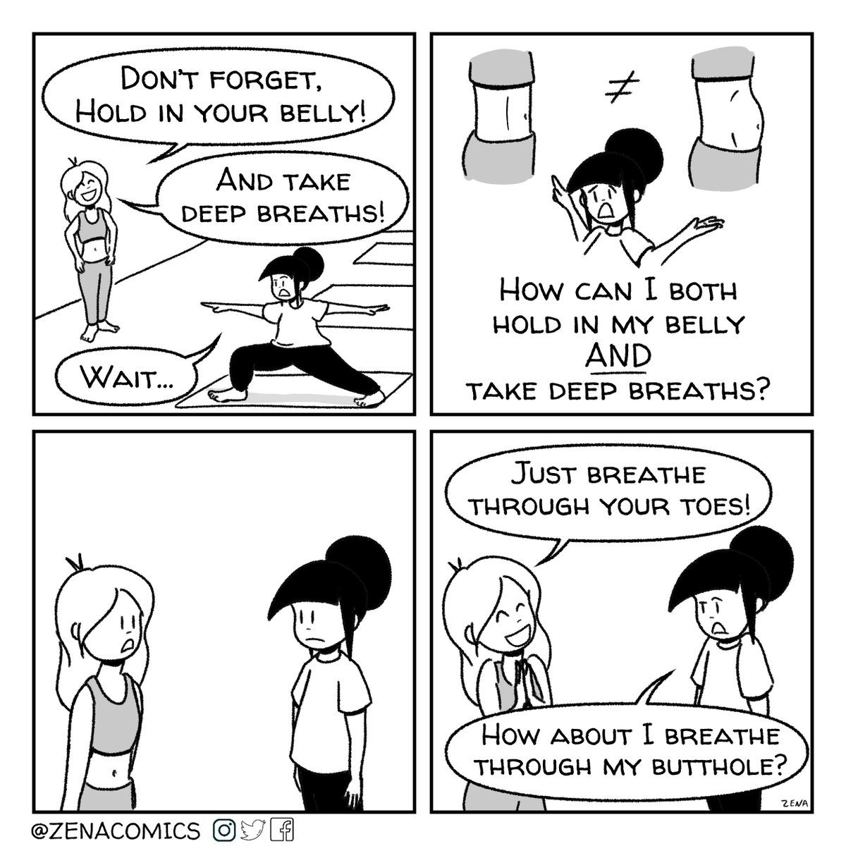 zenacomics's tweet photo. Would work just as well...
#yoga #yogagirl #webcomic #comic #comicstrip https://t.co/UWEunqPc4Y