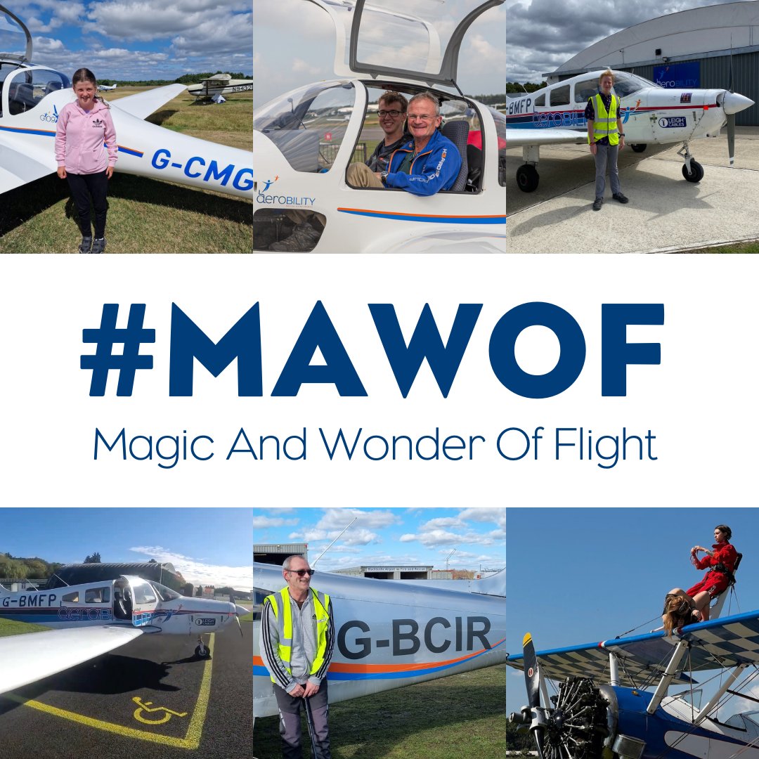 Aerobility's tweet photo. We change lives by providing disabled aspiring aviators with access to the Magic And Wonder Of Flight #MAWOF
If youโve flown with Aerobility, or had a great experience with us, we would love to see it. Please use the hashtag #MAWOF when sharing your Aerobility pictures! ๐ธ https://t.co/bAQwyTyscM