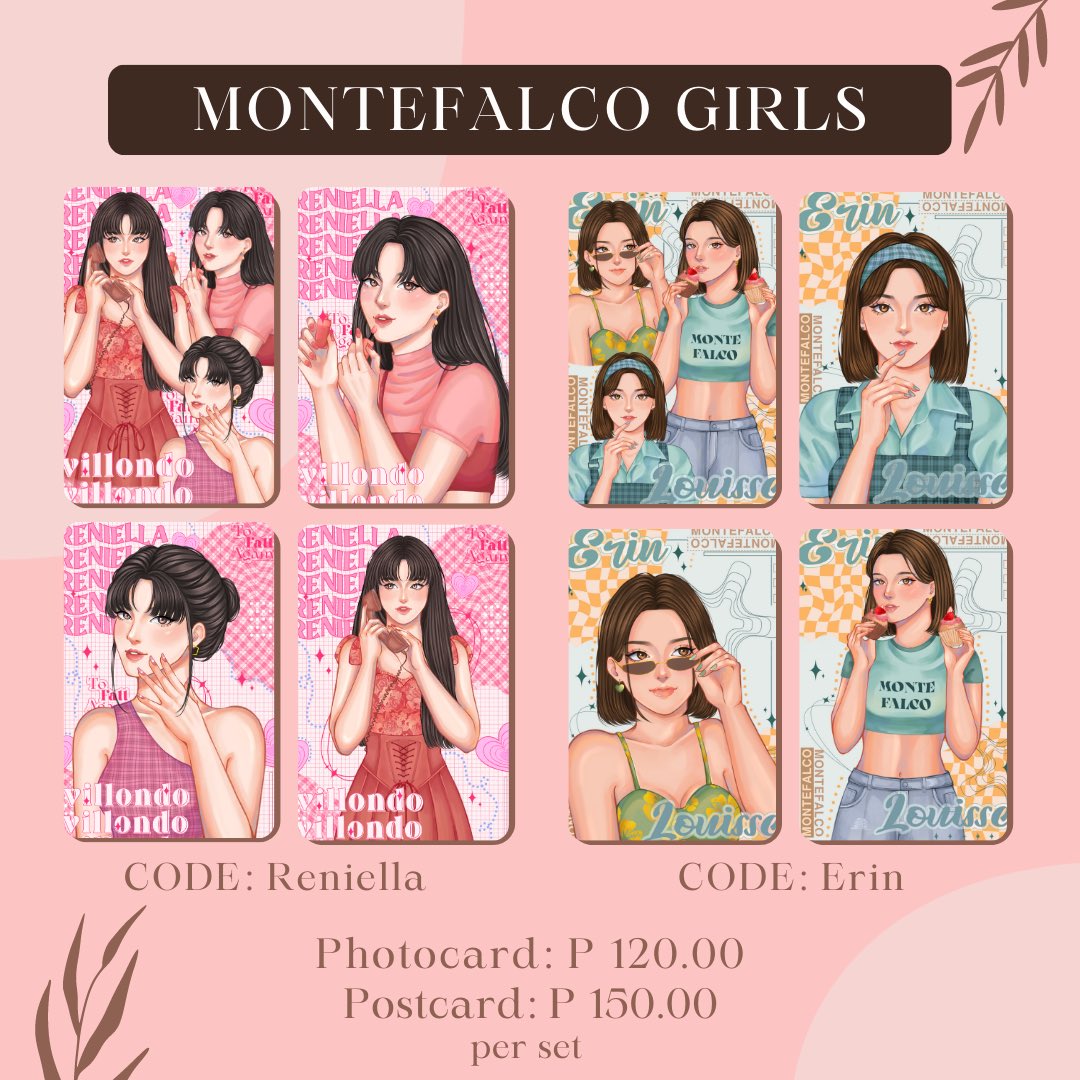cosineshop's tweet photo. This Heart’s Day, let’s add up these art prints to your collection.

Get your favorite Montefalco Girls, and our well-loved ADA couples art works made by Astridityyy

Relive the HS life of Riguel and Lili with these lovely art works by Zeinarts https://t.co/LhZX2EoSDu