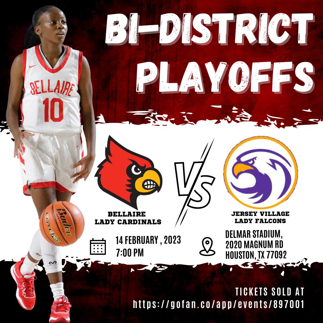 Game Day for the Lady Cards! It's time to get ready for some playoff action!! The #LadyCardinals are going up against Jersey Village in the 1st round of the 2023 Texas Girls State Tournament! Let's show our support!! #GoLadyCardinals #GameTime #GoHardorGoHome #CardinalProud