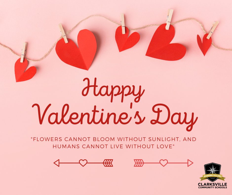Happy Valentine's Day 💌

We LOVE our Clarksville Generals 💕

#ThinkClarksville
#GeneralPride