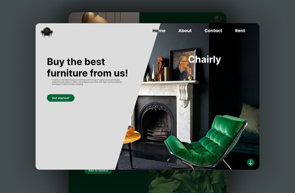 Avoid_Design's tweet image. Today I made a design for Chairly a furniture business website.📈🛋 As usual I have done it in Figma.👨‍💻 I hope you like it.😊 See you next time.👋
