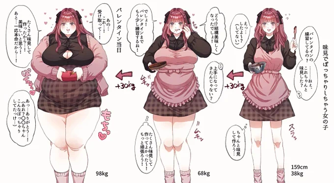 味見でぽっちゃりしちゃう女の子🍫🎀 