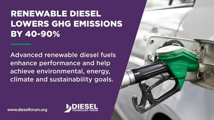 Did you know? 🌎 Renewable diesel lowers greenhouse gas emissions.
 
Advanced renewable diesel fuels enhance performance and help achieve environmental, energy, climate and sustainability goals.
#diesel #renewablediesel