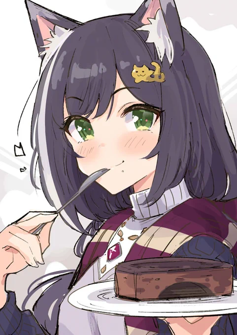 キャルちゃんとチョコケーキ#プリコネR 
