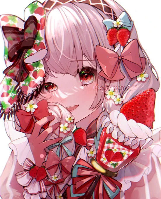 #イラスト たっぷりいちご 