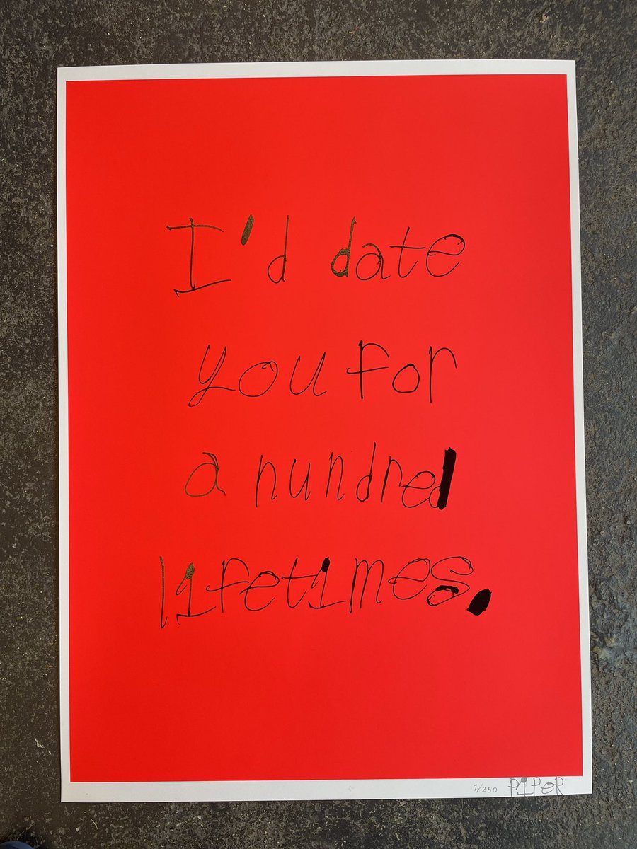 kate_revere's tweet photo. I’d date you for a hundred lifetimes. - notes by Piper to her imaginary boyfriend Tony Thompson. What a lucky guy! #notesbypiper #autisticartist #asdart #deafartist #madeinhackney https://t.co/PD9vTE5weR