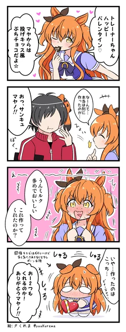 去年あげたマヤノバレンタイン漫画でマヤノはビターチョコあげそうだな〜って解釈が合ってて嬉しかったぬき。 