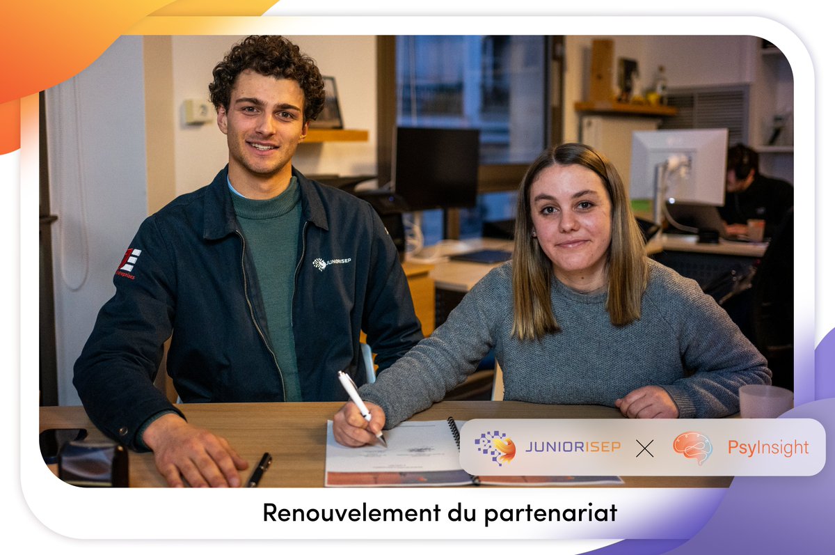 Signature en cours ... ✨

Les années passent et les souvenirs restent. D’un mécénat prolifique à une étroite collaboration, voici que Junior ISEP et <a href="/psy_insight/">PsyInsight - Junior Entreprise de l'EPP</a>  ont décidé d’entamer une nouvelle décade ensemble 🤝

Un grand merci à Anne De Lustrac pour ton engagement 💜