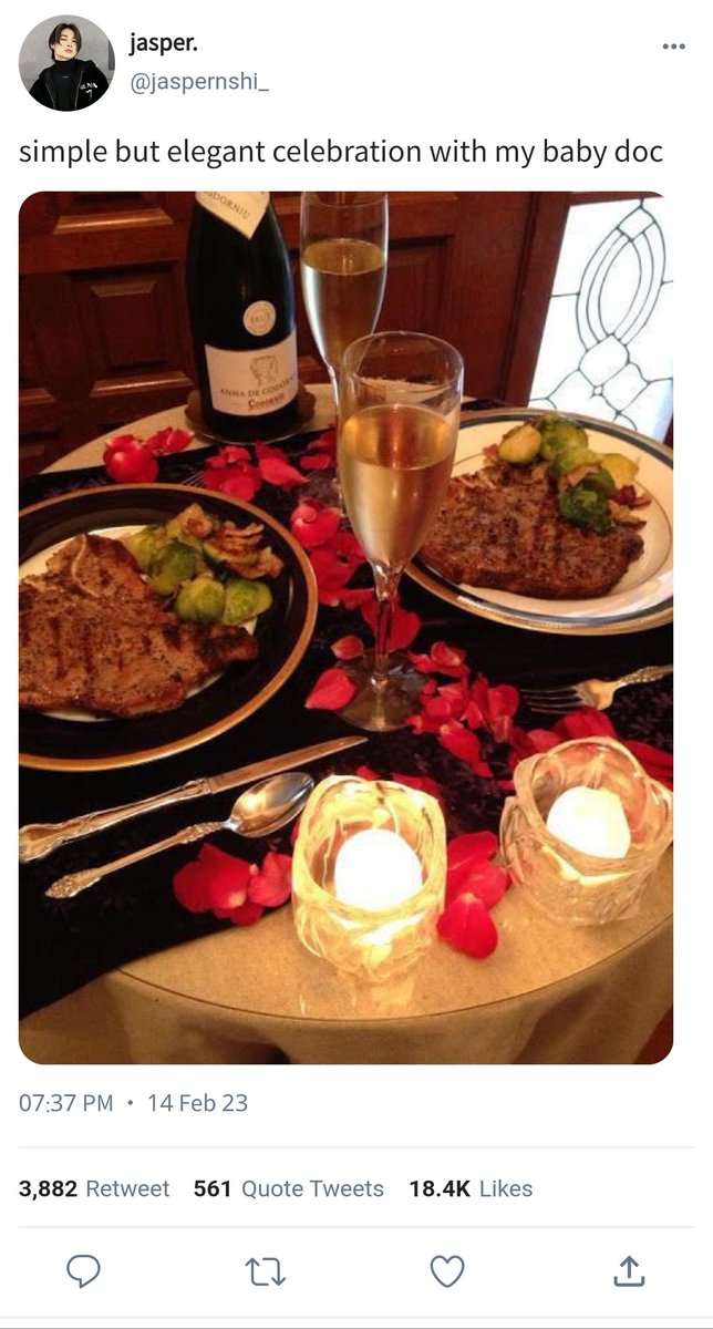 homeof24th's tweet photo. last date as boyfriends. 
— a #sunki few tweets au

jasper and river simple yet elegant last  valentine's celebration as boyfriends. https://t.co/n3NqBUyzcP