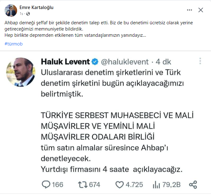 Serkan__Atasoy's tweet photo. Bize de bu yakışırdı @Turmob 
Şeffaflık herkese lazım diyerek Bağımsız Denetimden gönüllü olarak geçmek isteyen @Haluklevent ve  @Ahbap ailesini tüm çalışmalarından ve bu adımdan dolayı tebrik ediyorum.
Bu ülke için taş üstüne taş koyana minnettarız!
@KartalogluEmre @Yahyaarikan https://t.co/Ypbxppxk4e