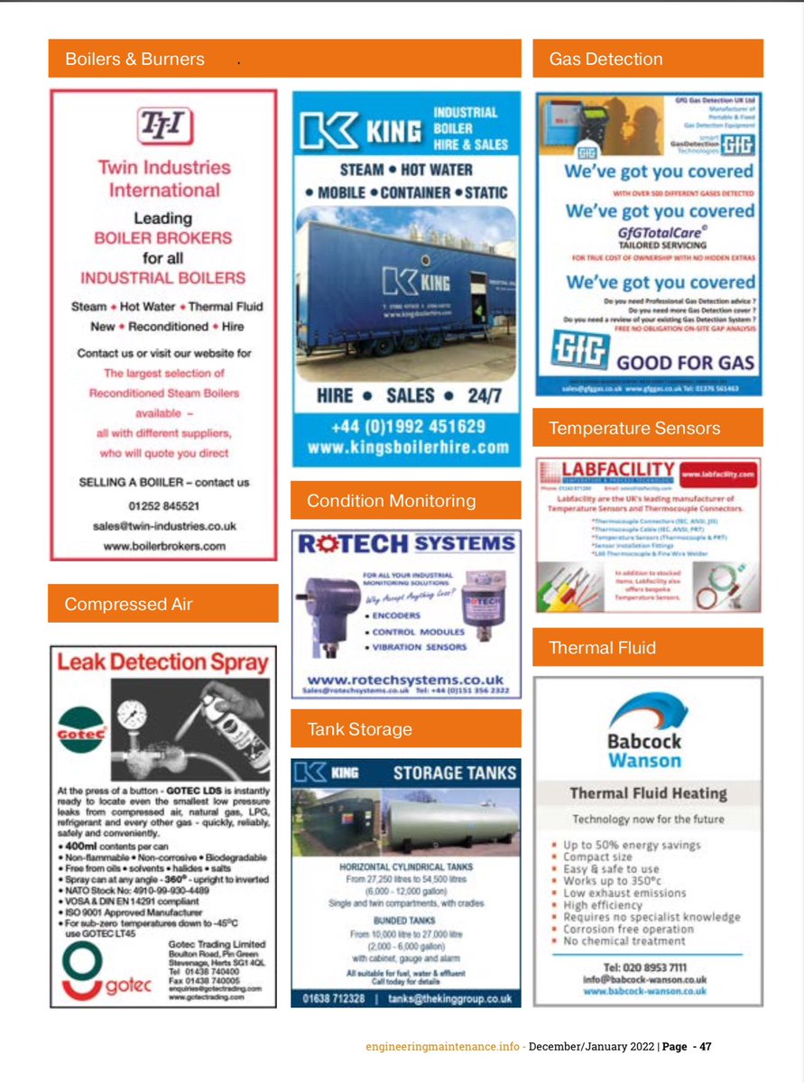 EngMaintSol's tweet photo. The 2023 classified ad section of EMS is now in production to be included in this years classifieds email stevep@engineeringmaintenance.info 
£250+vat for the all 6 issues absolute bargain 😊 https://t.co/f8YRFRrf5b
